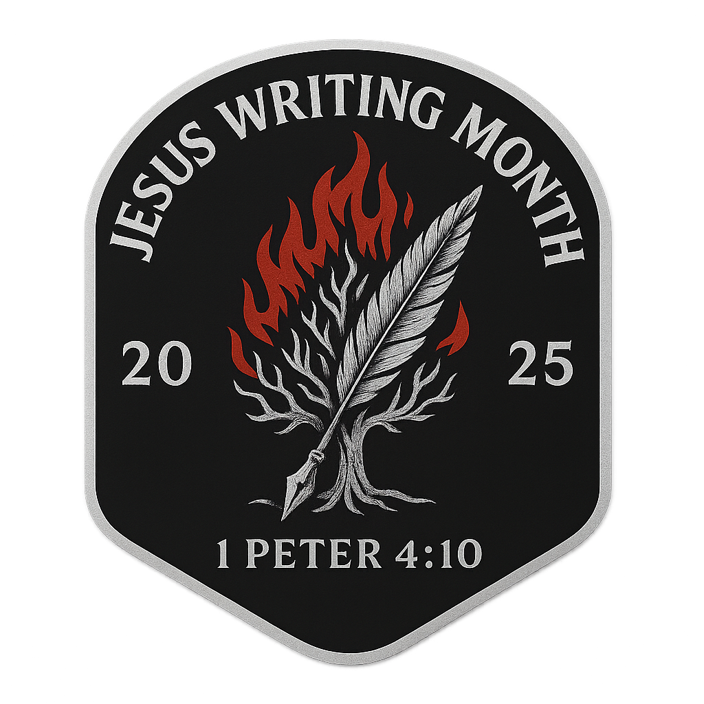 Jesus Writing Month 2025 Official Sticker
