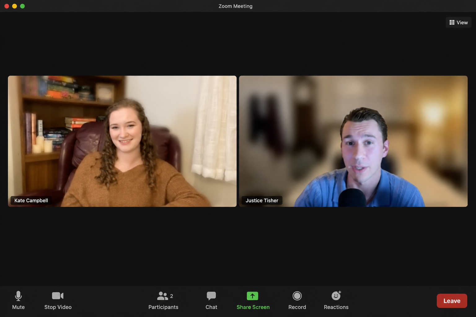 A live Jesus Writing Month event on a video call between two writers.